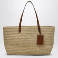 Manebí Raffia and leather shoulder bag