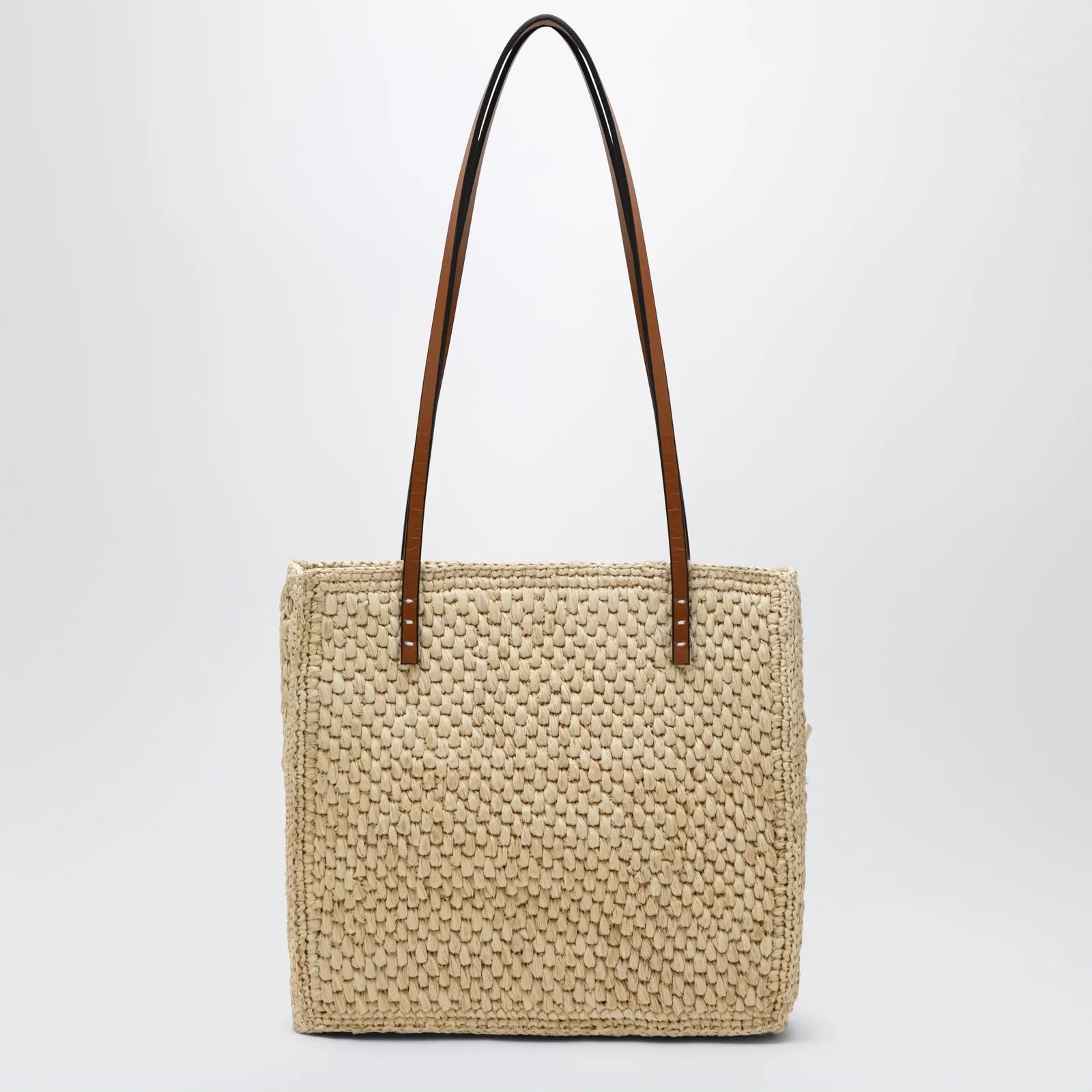 Manebí Beige raffia tote bag