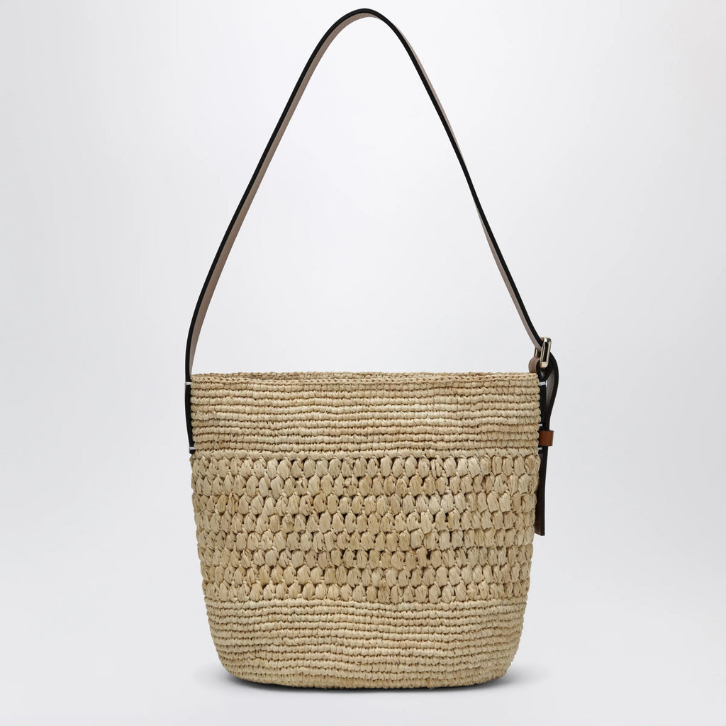 Manebí Raffia and leather crossbody bag