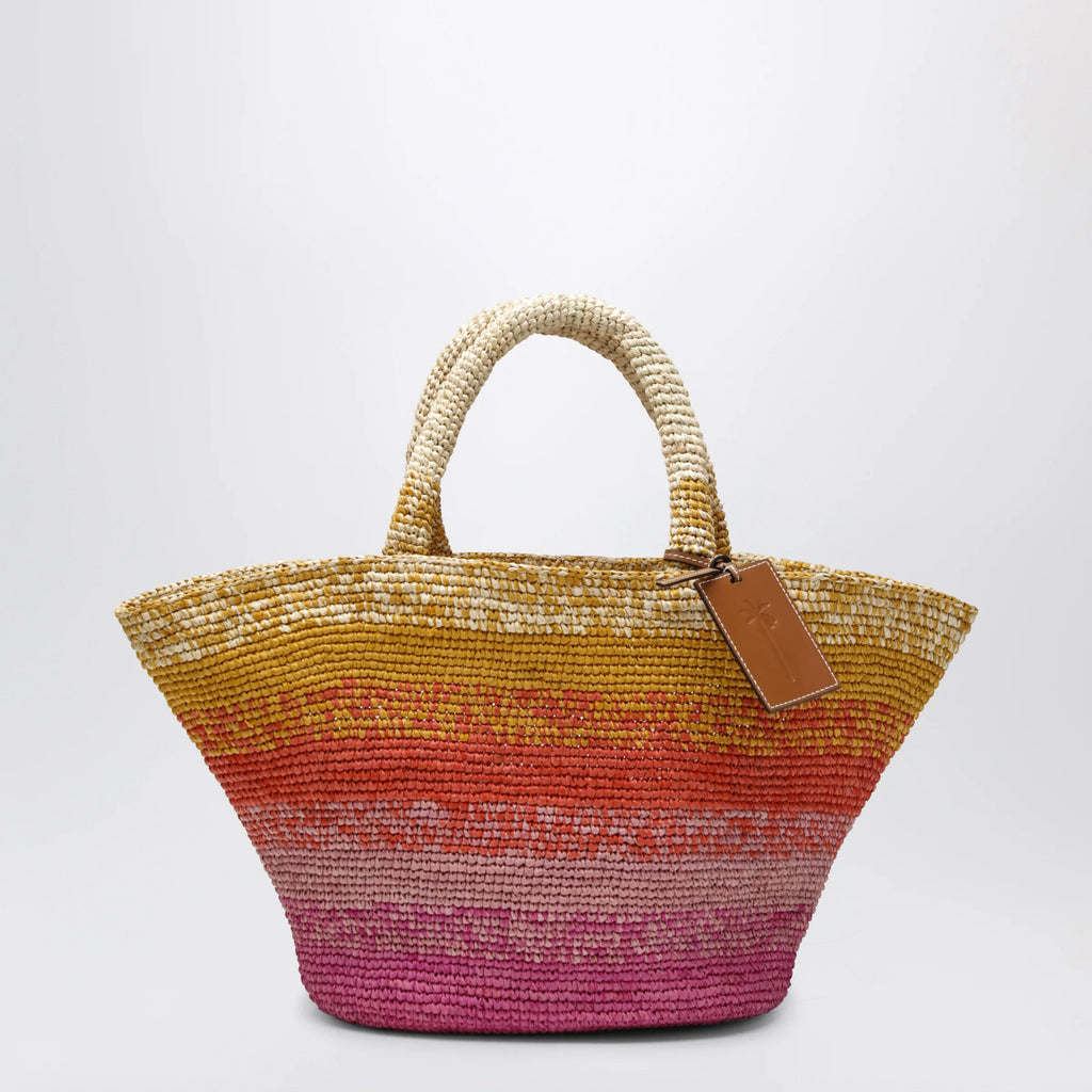 Manebí Sunset Glow Panier bag in raffia