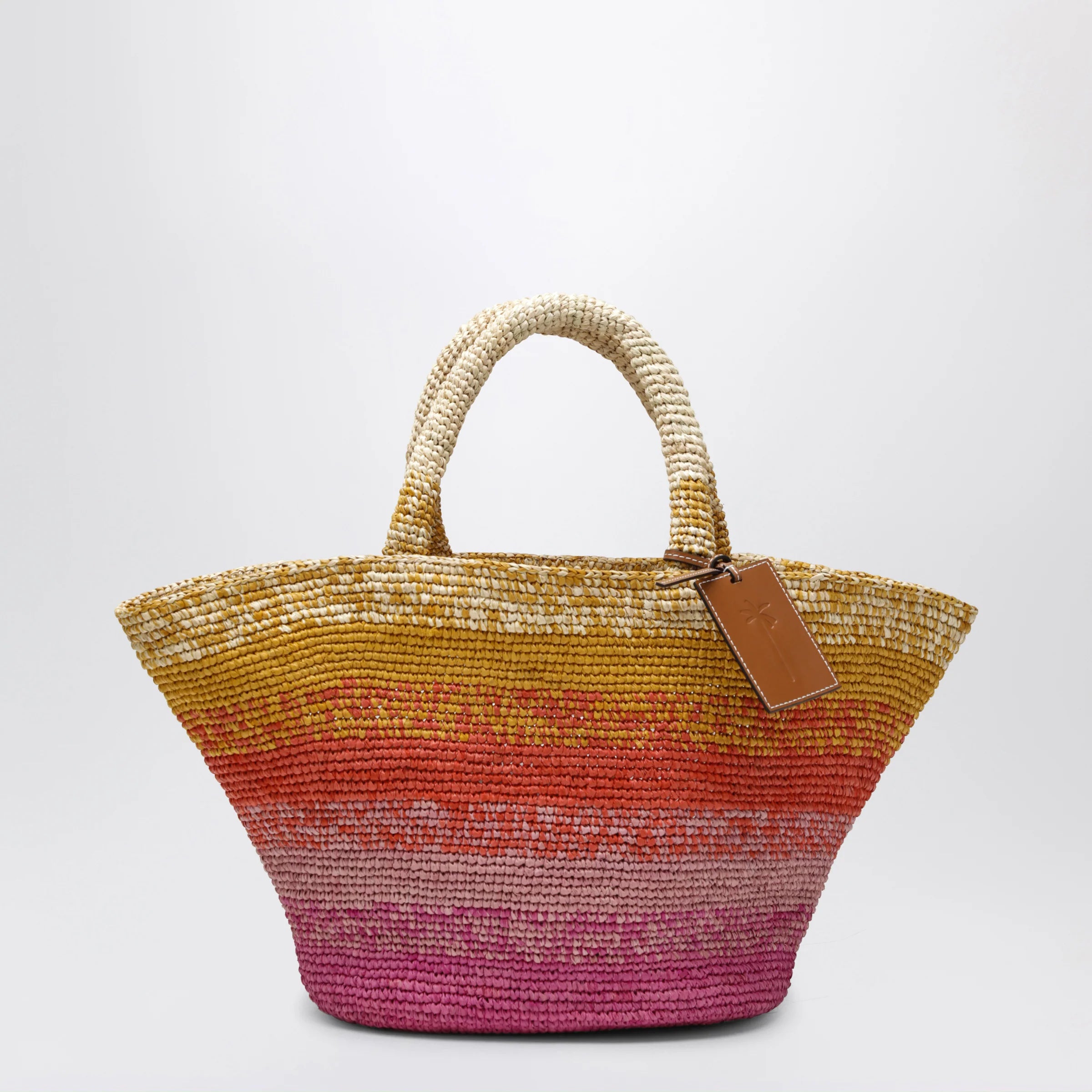 Manebí Sunset Glow Panier bag in raffia