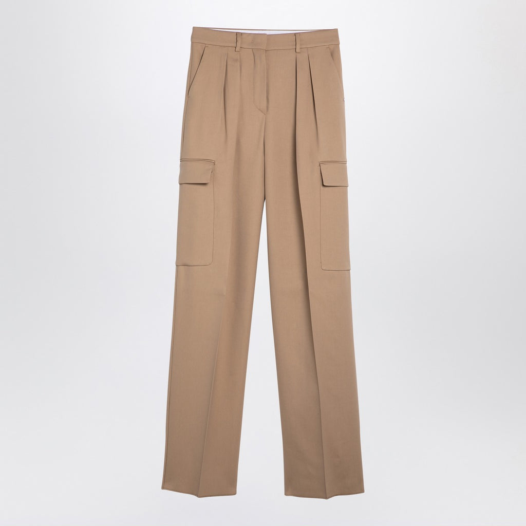 Sportmax Caramel-coloured cargo trousers