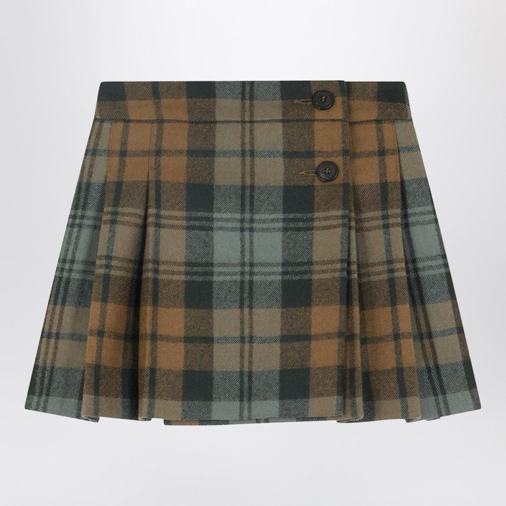 Bonpoint Talissa kilt skirt in wool with check pattern