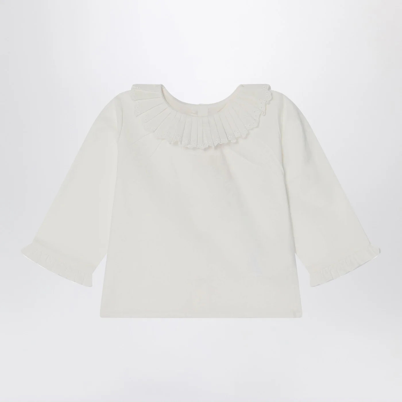Bonpoint White Joliette blouse with ruffles