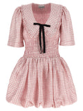 Ganni Pink Check Dress