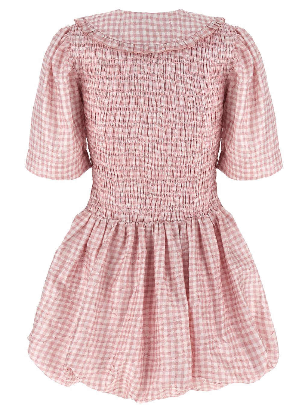 Ganni Pink Check Dress