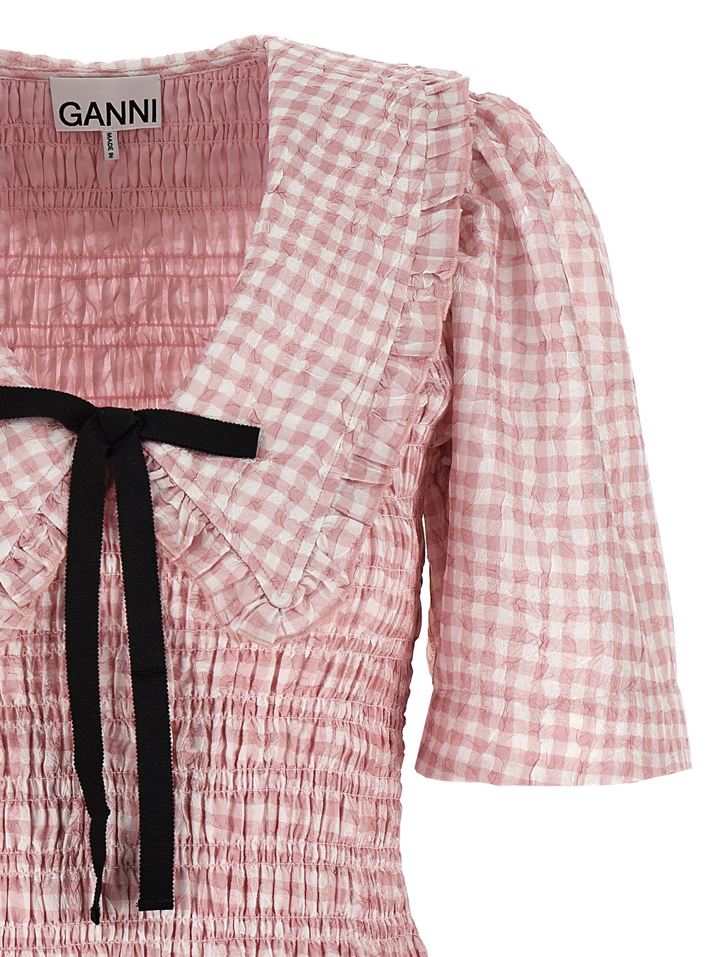 Ganni Pink Check Dress