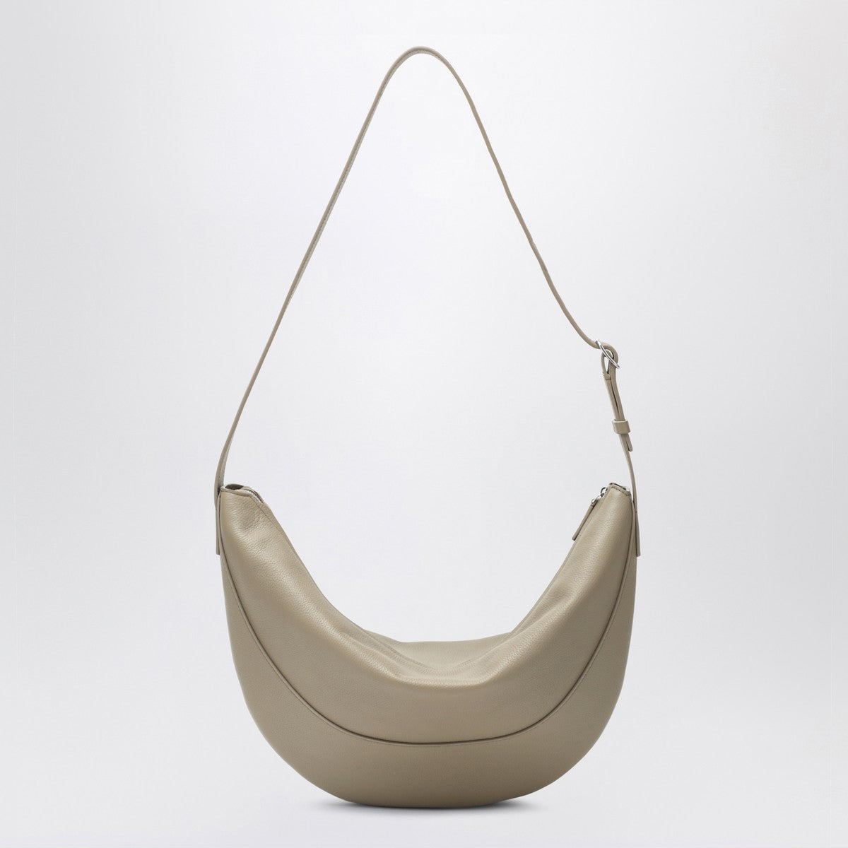 The Row Jouve beige leather bag