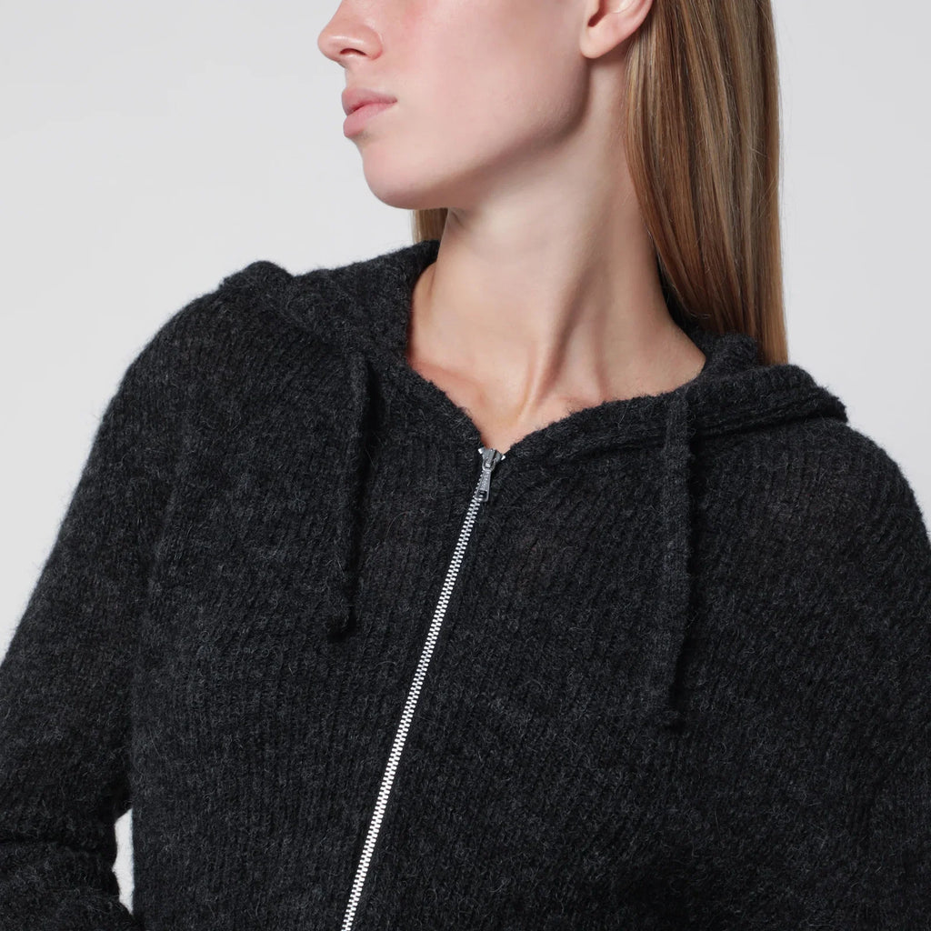 Our Legacy Grey Alpaca-Blend Sweatshirt Cardigan
