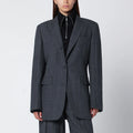 Our Legacy Grey wool-blend single-breasted jacket