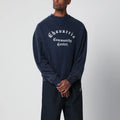 Willy Chavarria Vintage-effect navy blue sweatshirt with logo print