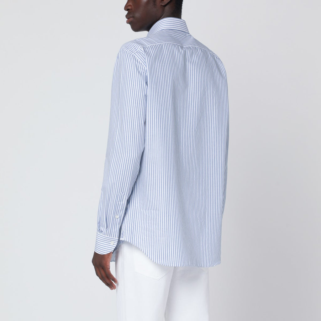 XACUS White Tailor Fit striped Travel shirt