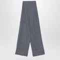 Destin White/black check wool scarf