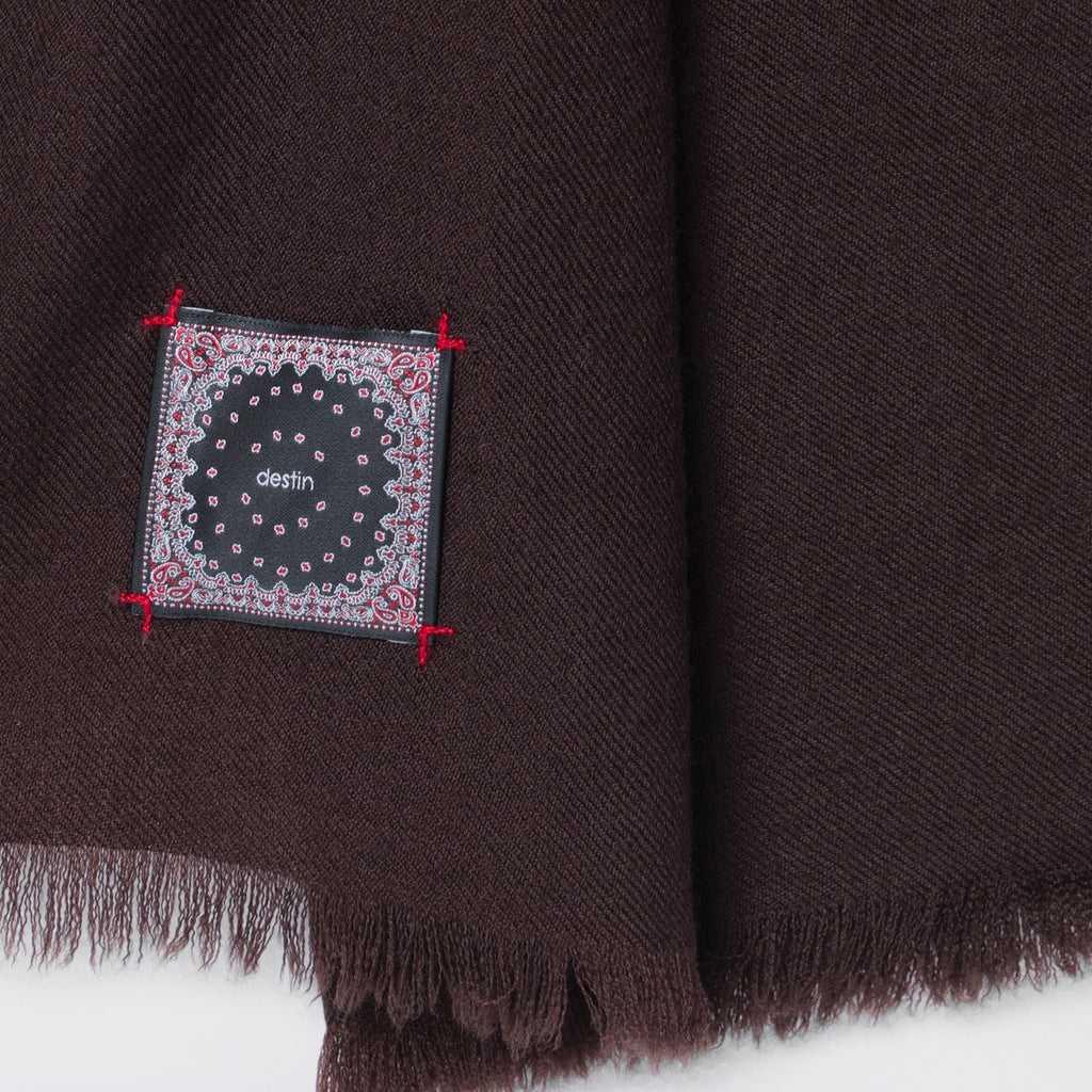 Destin Ebony brown wool scarf