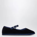 ViBi VENEZiA Mary Jane in Delfina blue velvet