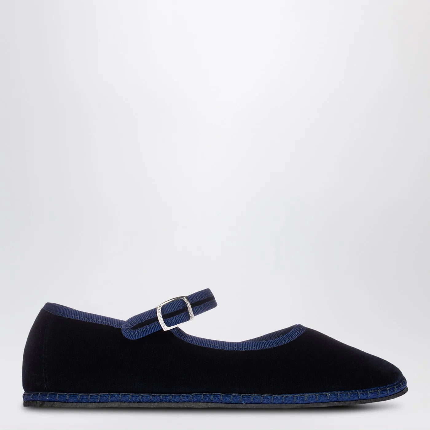 ViBi VENEZiA Mary Jane in Delfina blue velvet
