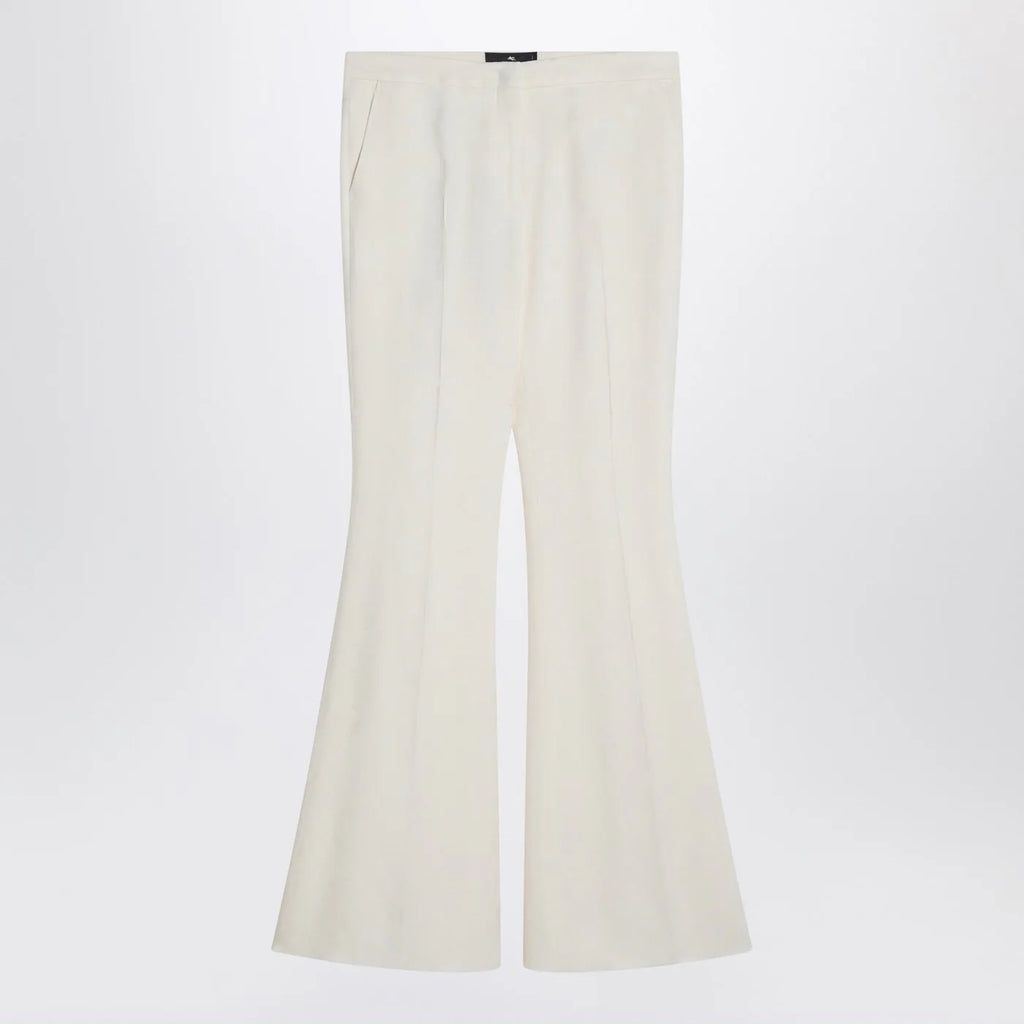 ETRO Flared trousers in ivory viscose