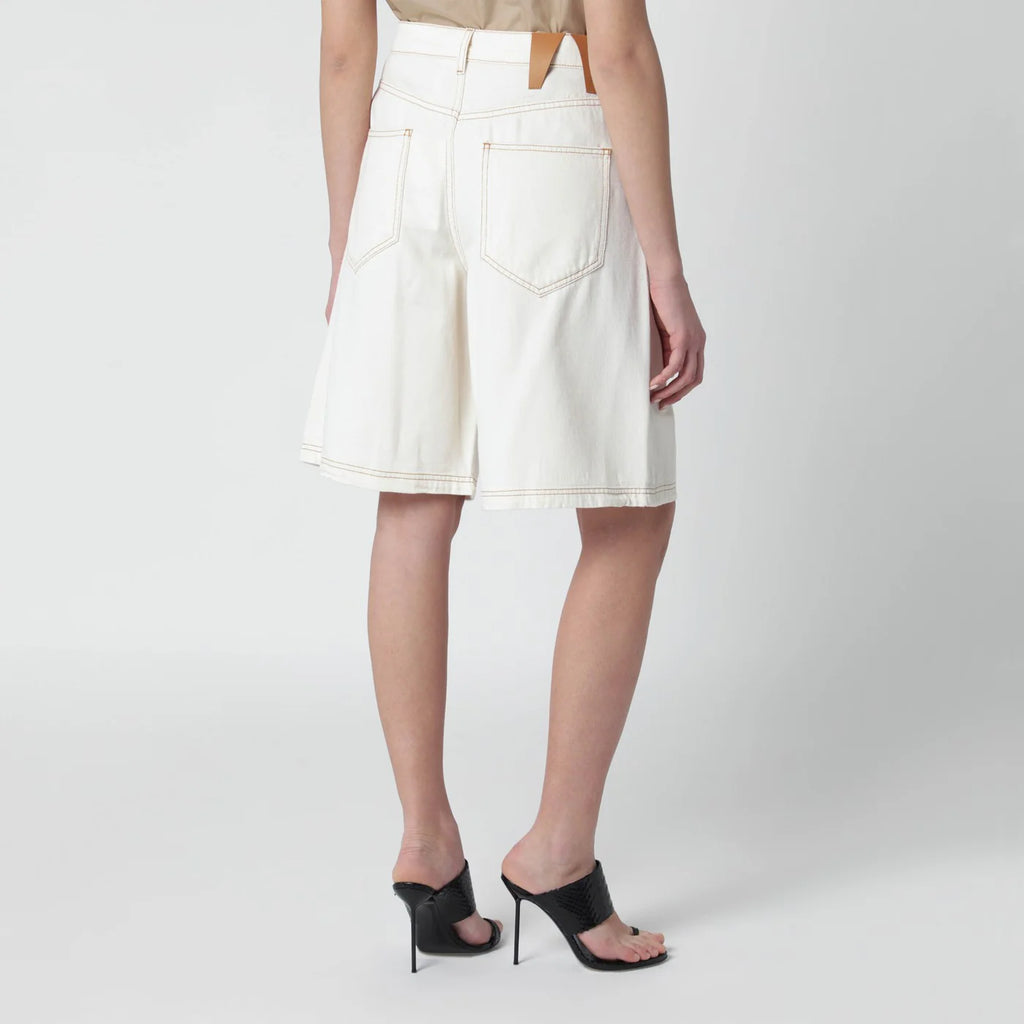 DARKPARK Ecru cotton bermuda shorts