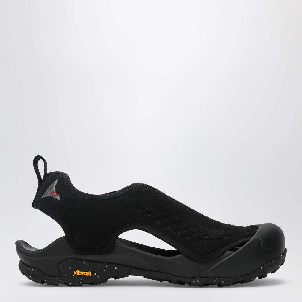 ROA Arpy black sandals in mesh and microfiber