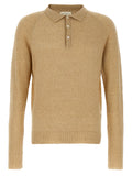 Ma'ry'ya Bouclé Cotton Polo Shirt