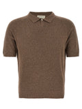 Ma'ry'ya Bouclé Cotton Polo Shirt
