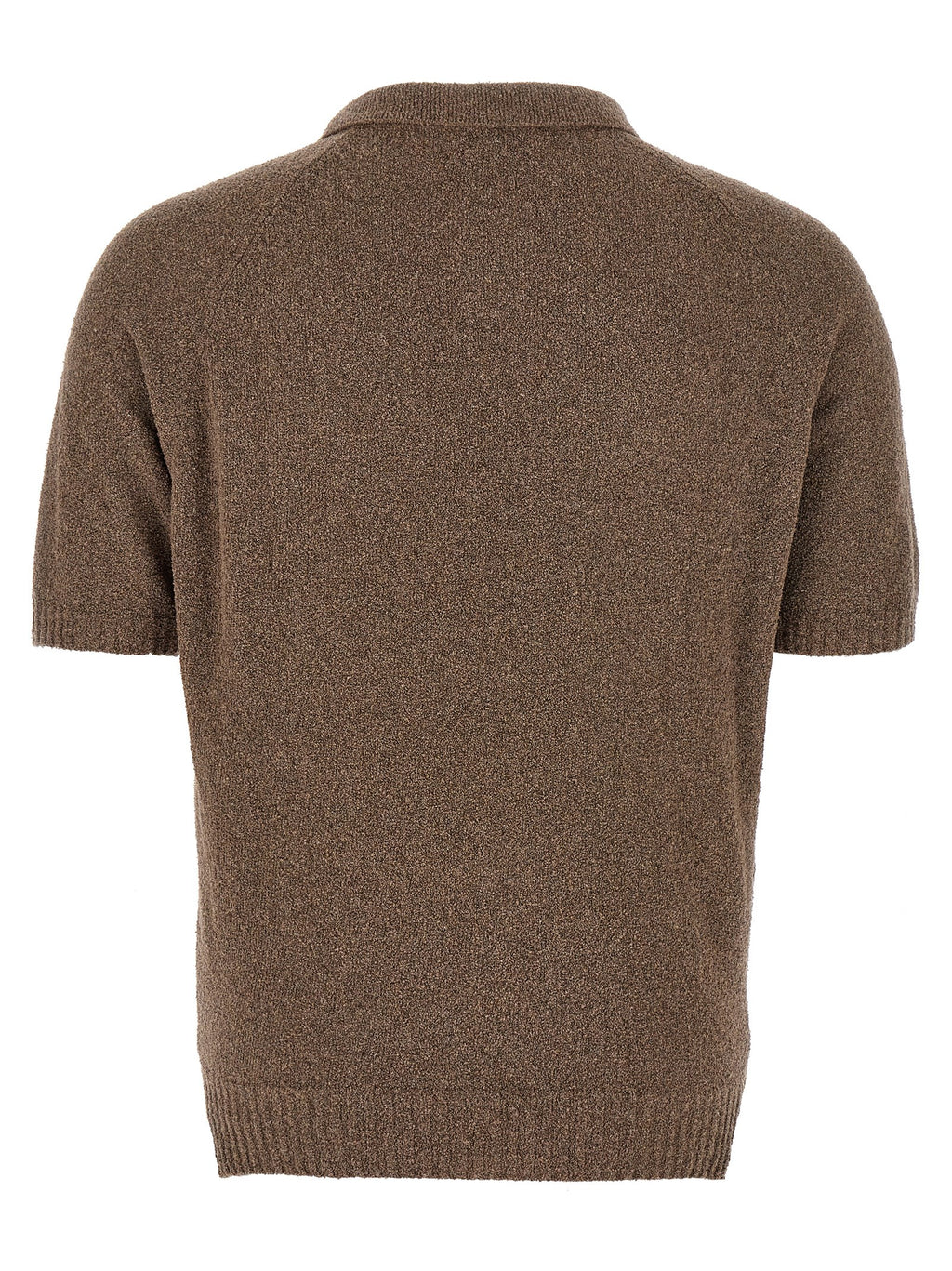 Ma'ry'ya Bouclé Cotton Polo Shirt