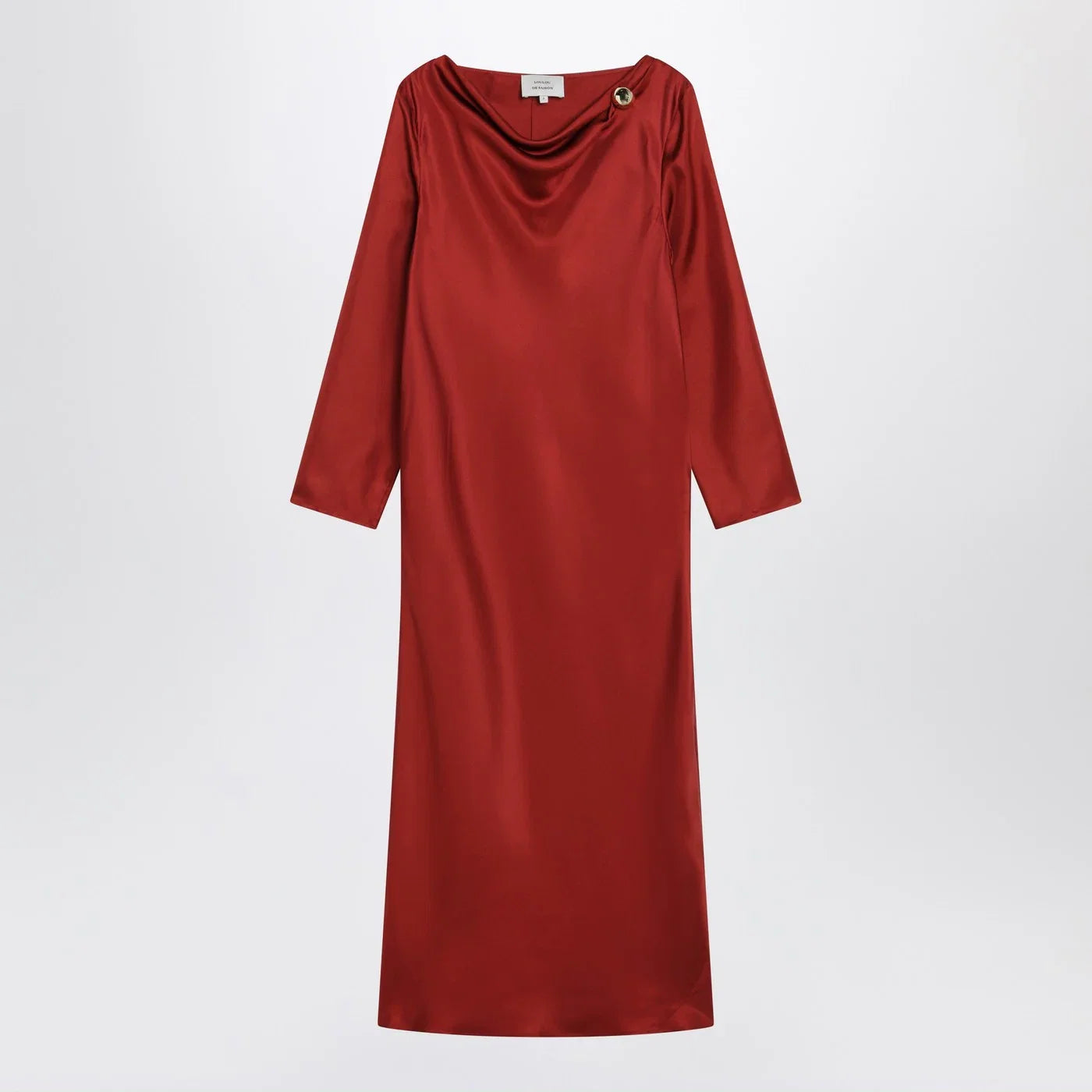 LouLou De Saison Zoya dress in red silk twill