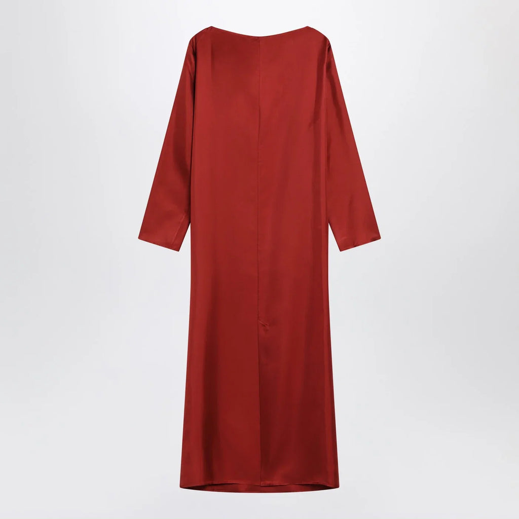 LouLou De Saison Zoya dress in red silk twill
