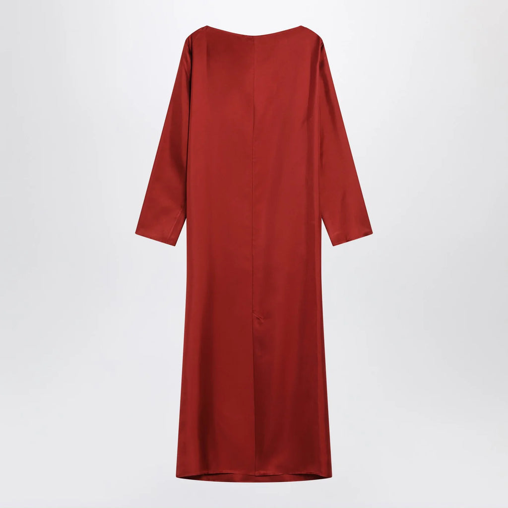 LouLou De Saison Zoya dress in red silk twill