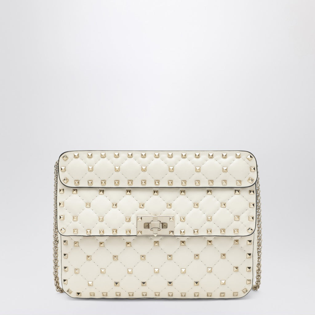 Valentino Garavani Rockstud Spike medium bag in ivory