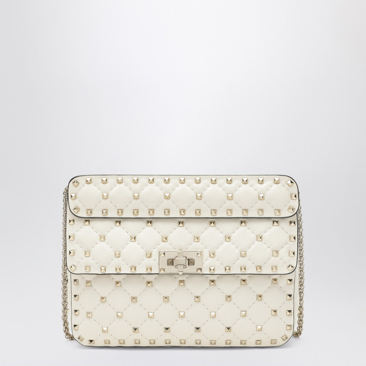 Valentino Garavani Rockstud Spike medium bag in ivory